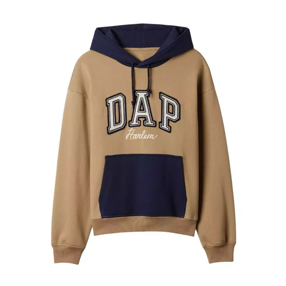 GAP Tan and Navy Graphic Hoodie